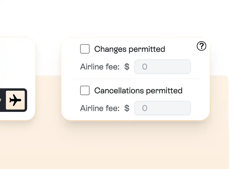 Fees display